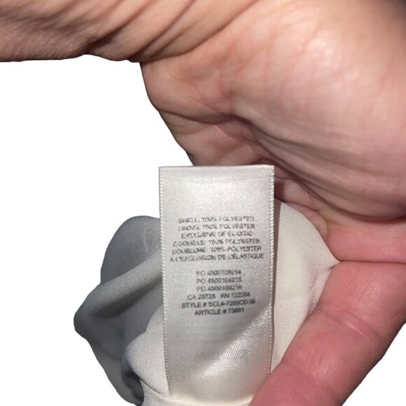 Aritzia Wilfred Womens Skirt Size M Multicolor Midi Pleated Chiffon Elastic Wais - Picture 6 of 9